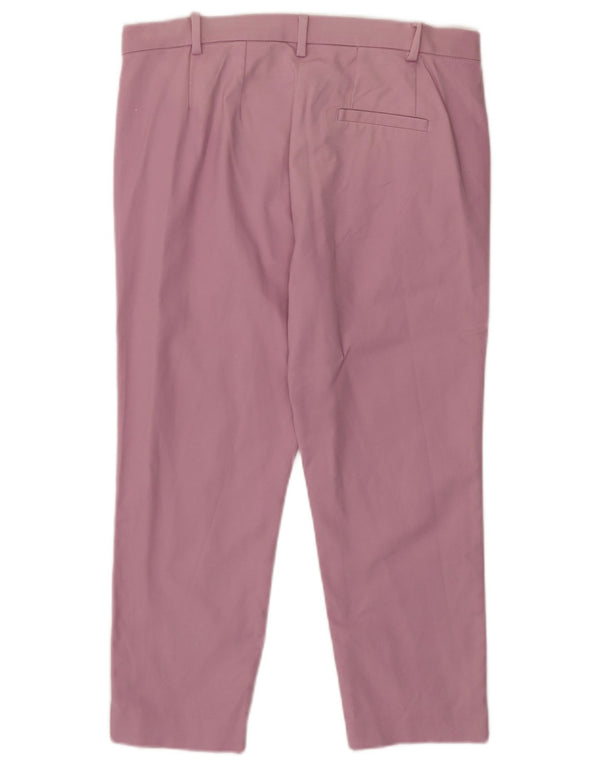 Pantaloni chino crop pentru femei Marks & Spencer UK 12 Medium L32 L23 Roz Bumbac