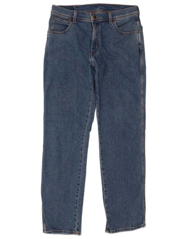 Blugi drepti pentru bărbați Wrangler W33 L32 Bumbac albastru