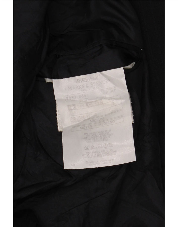 Jachetă pentru bărbați Marks & Spencer, cu 2 nasturi, Marea Britanie 44 2XL, bleumarin, cu dungi