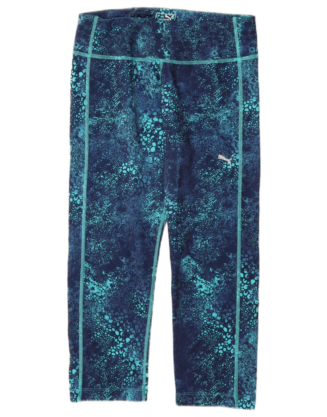 Leggings Capri cu model abstract PUMA pentru femei UK 12 Poliester albastru mediu