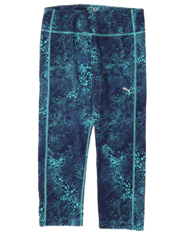 Leggings Capri cu model abstract PUMA pentru femei UK 12 Poliester albastru mediu