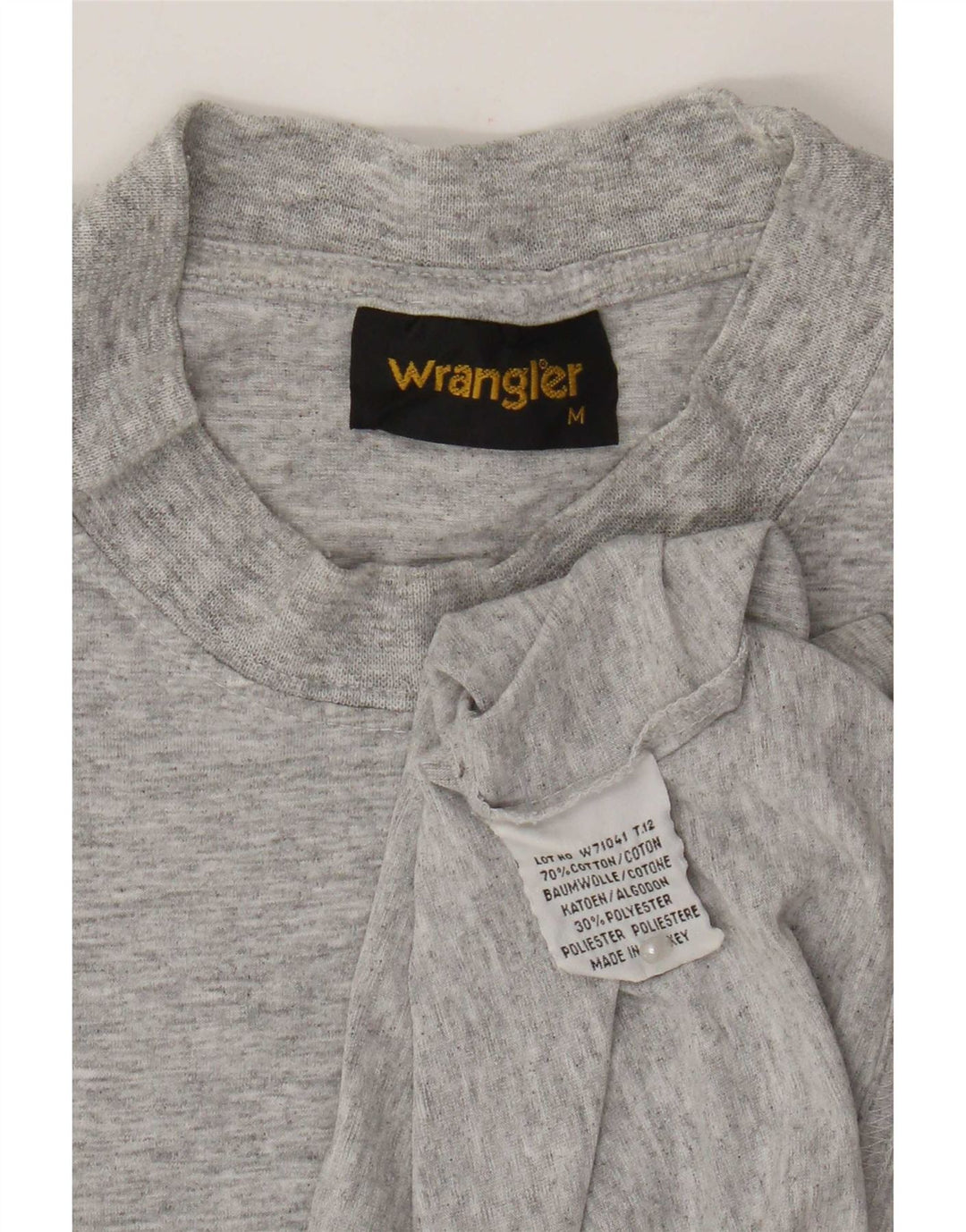 Tricou pentru bărbați Wrangler Top din bumbac pete gri mediu