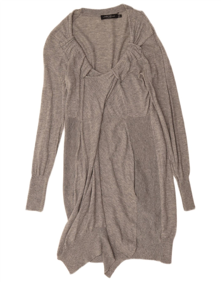 Rochie pulover cu mânecă lungă pentru femei All Saints UK 12 Lână gri mediu