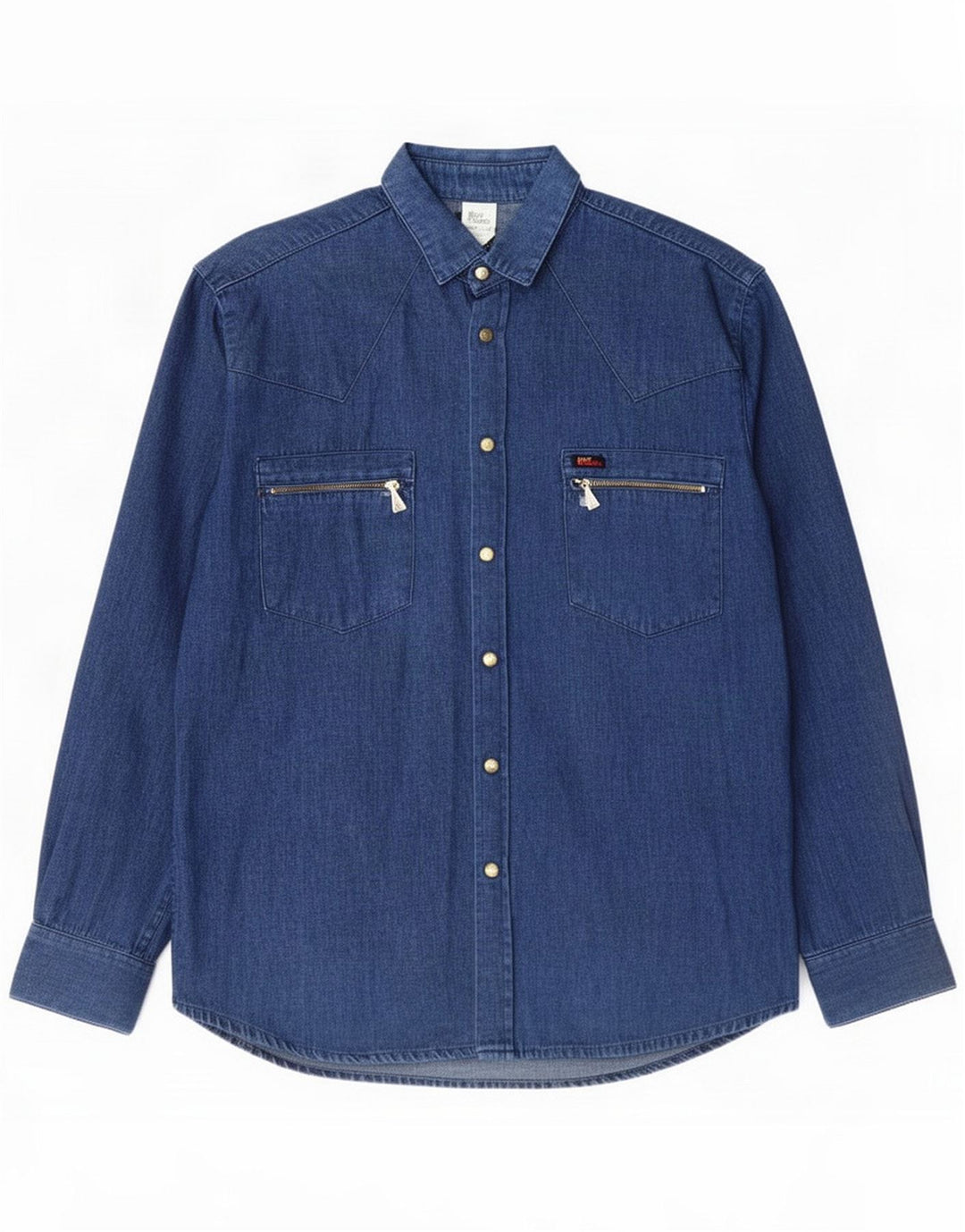 Roy Rogers Cămașă de denim pentru bărbați, bumbac albastru mediu