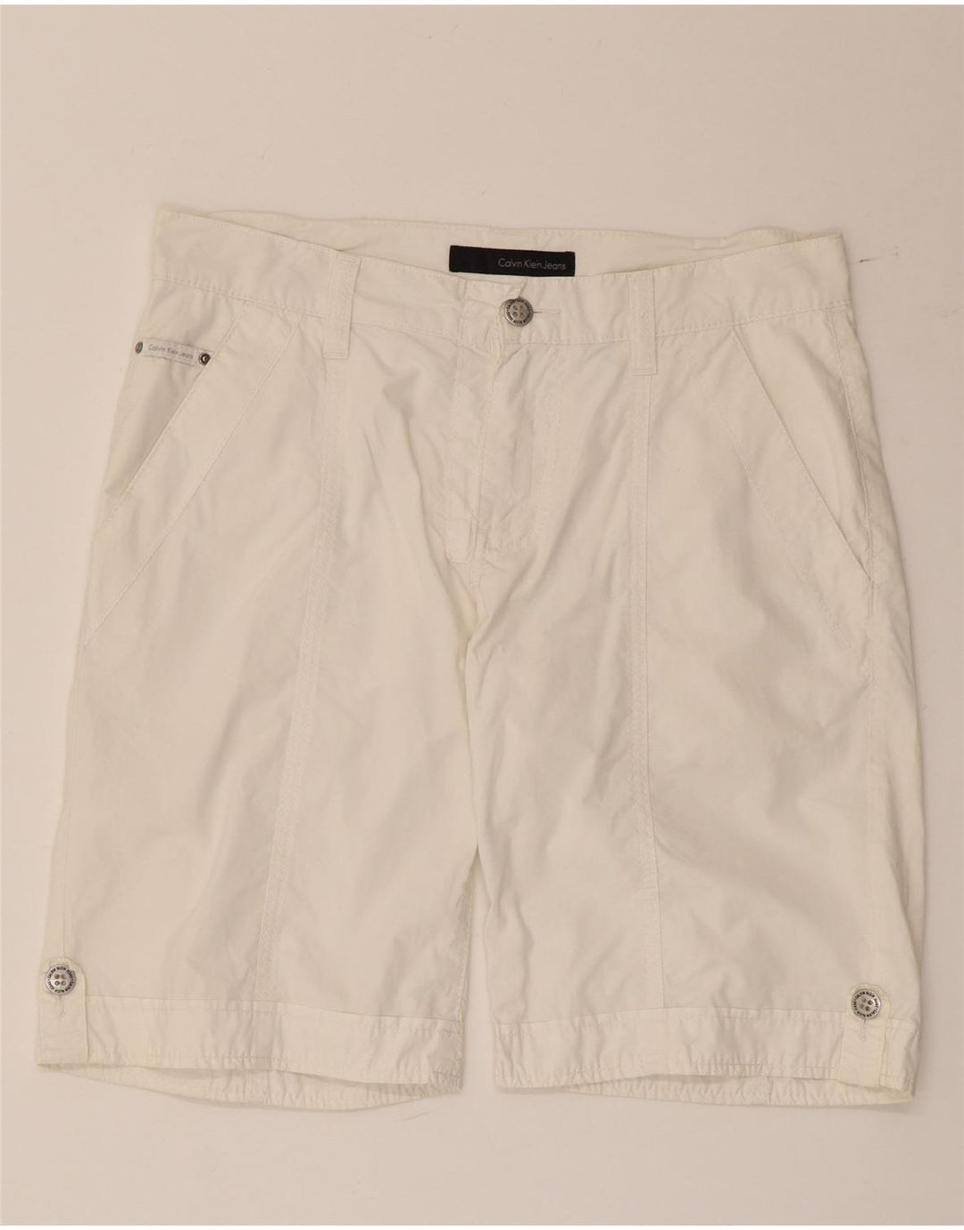 Pantaloni scurți chino pentru bărbați Calvin Klein W32 Medium White