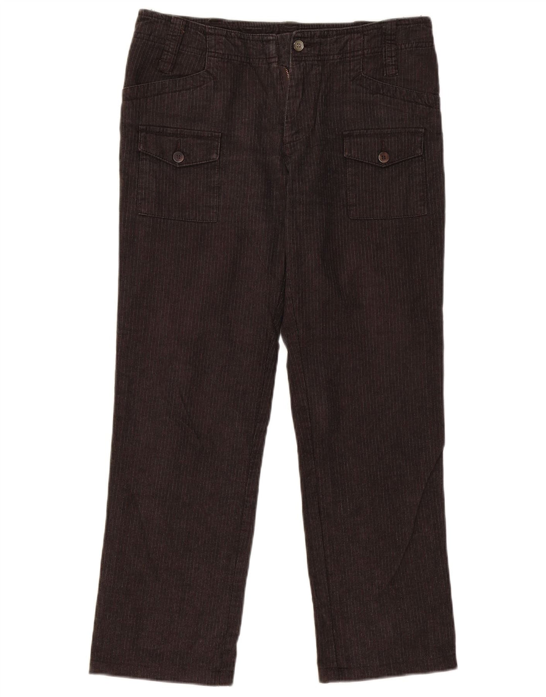 Pantaloni cargo drepti pentru femei ELLESSE IT 44 Medium W32 L28 Gri Pinstripe