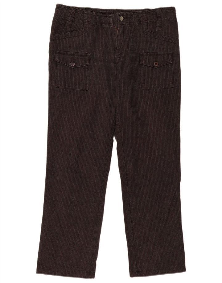 Pantaloni cargo drepti pentru femei ELLESSE IT 44 Medium W32 L28 Gri Pinstripe