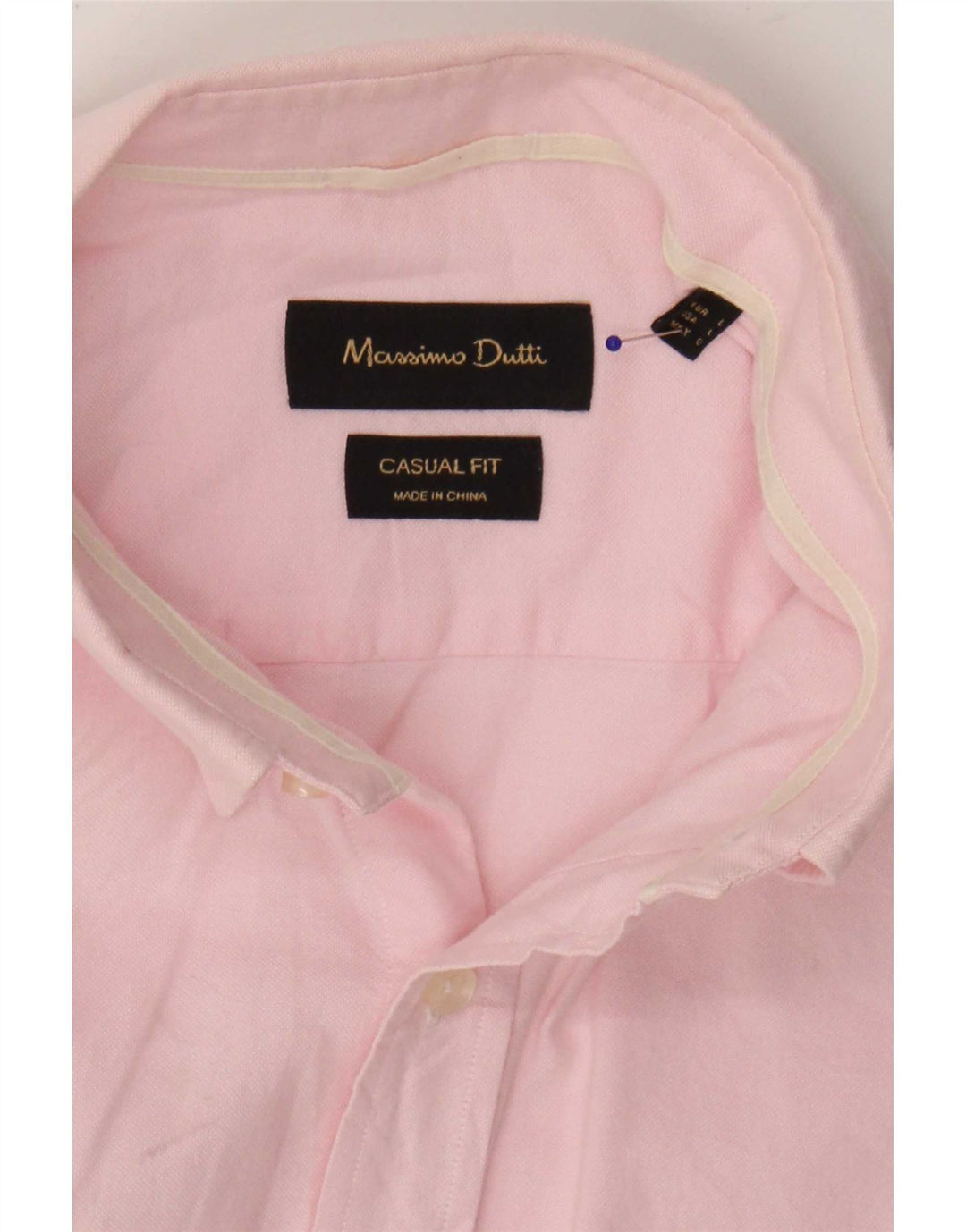 Cămașă Massimo Dutti pentru bărbați, în formă lejeră, mare, roz