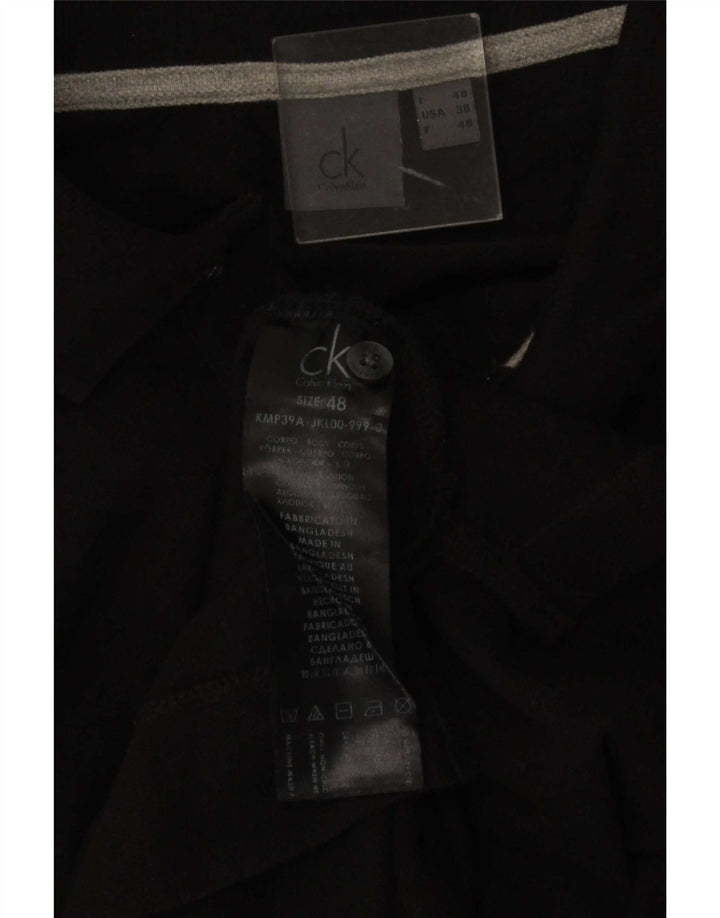 Cămașă polo Calvin Klein pentru bărbați IT 48 Bumbac mediu negru