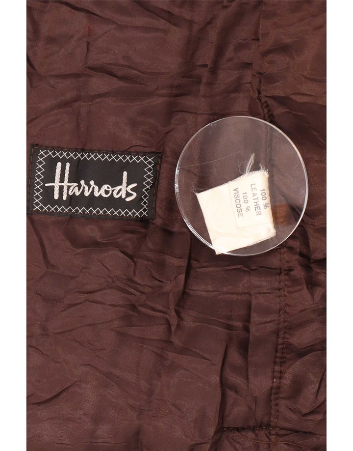 Palton din piele pentru femei Harrods EU 40 Maro Mediu