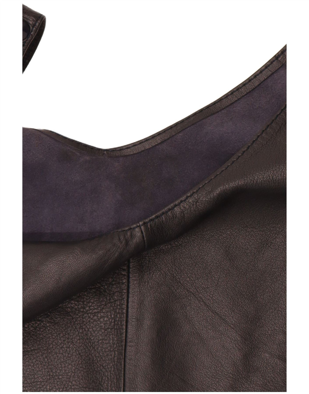 VINTAGE Crop Top din piele pentru femei UK 12 Medium Black