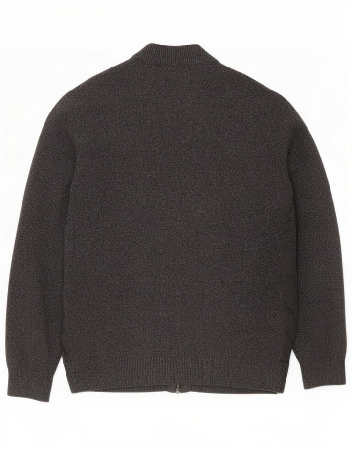 Pulover cardigan pentru bărbați Barbour, lână mare, gri