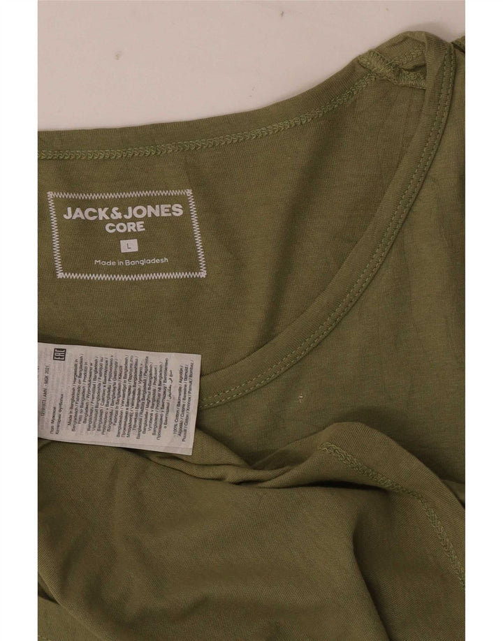 Vestă cu grafică Jack & Jones pentru bărbați, mare, verde, bumbac