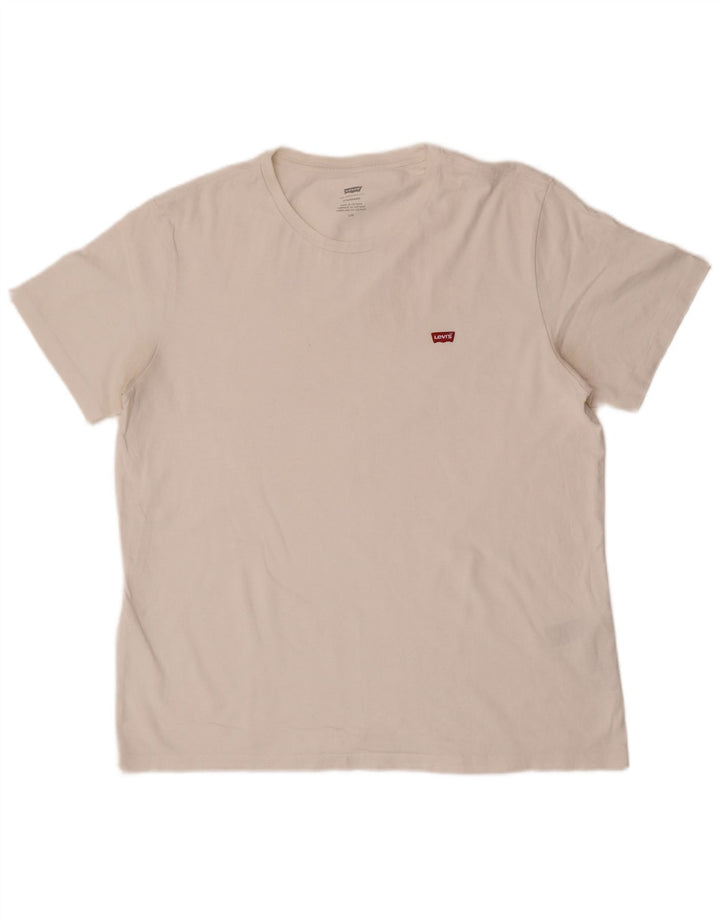 Tricou standard pentru bărbați Levi's Top mare din bumbac alb