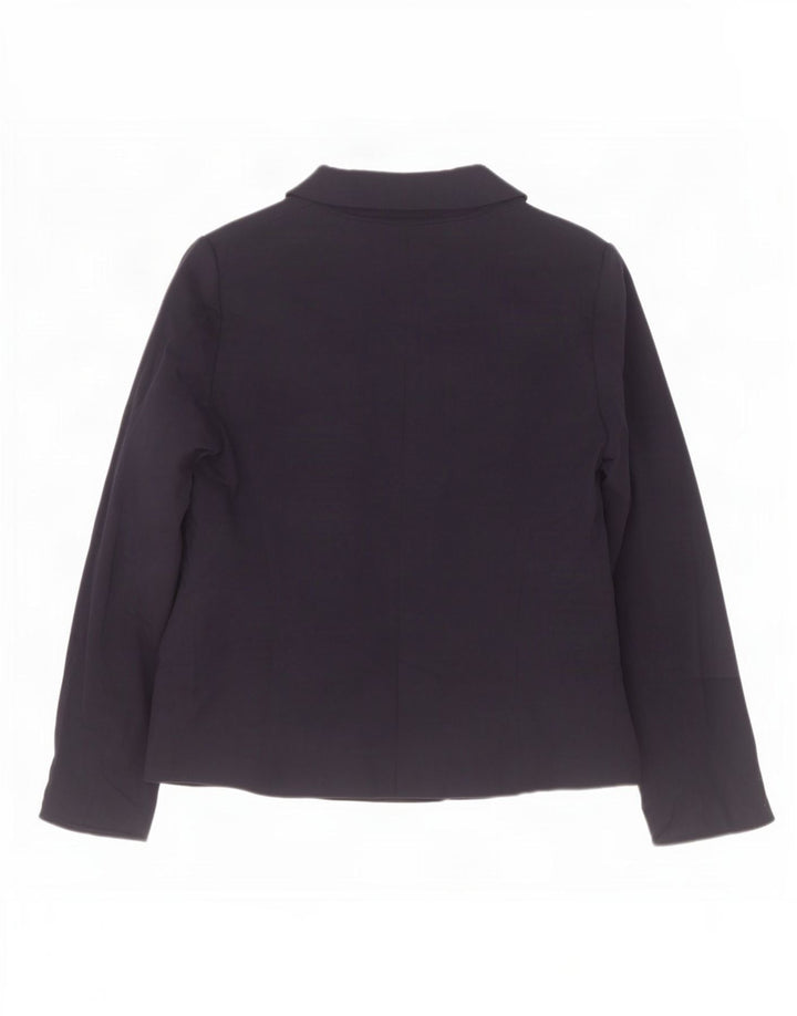 Blazer pentru femei Zara cu 1 nasture UK 18 XL Bleumarin Viscoză