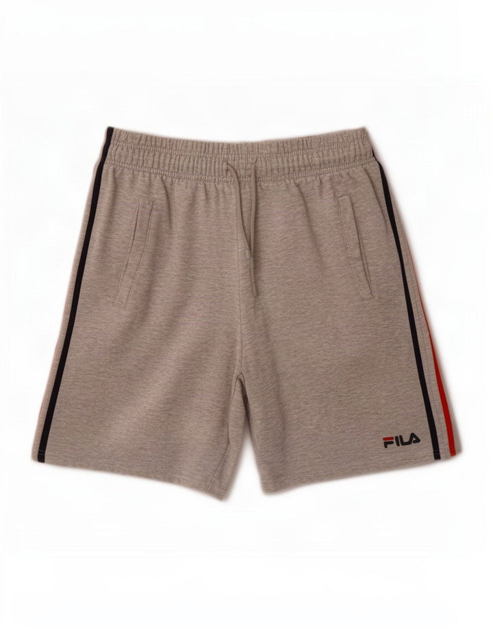 Pantaloni scurți sport Fila pentru bărbați, bumbac cu pete gri medii