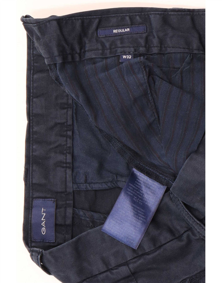 Pantaloni scurți chino obișnuiți pentru bărbați Gant W32, bumbac, albastru bleumarin mediu