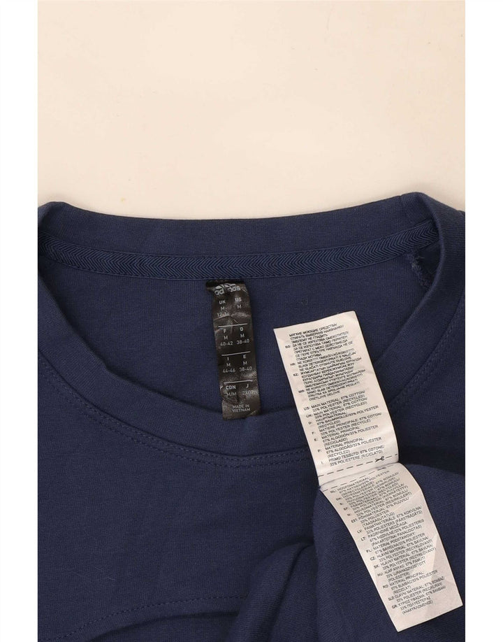 Pulover de hanorac Adidas pentru femei UK 12/14 Medium bleumarin bumbac