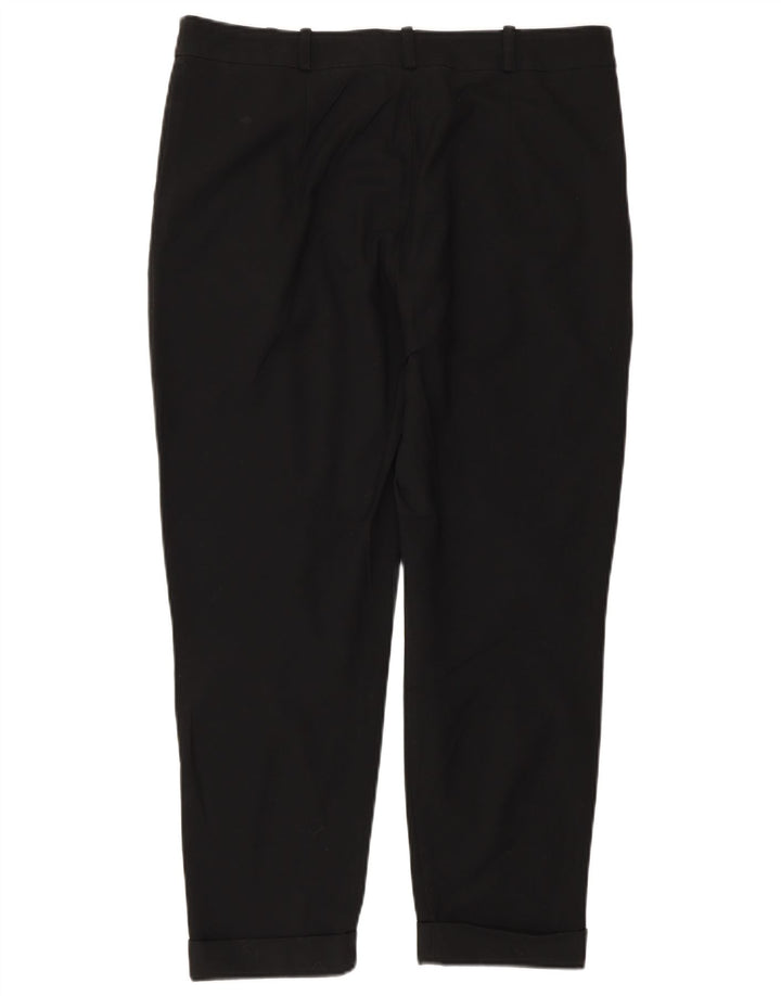 Pantaloni tăiați conici pentru femei Zara EU 40 Mediu L30 L25 Poliester negru