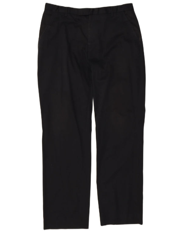 Pantaloni drepți pentru bărbați Ted Baker L34 L30 bumbac negru