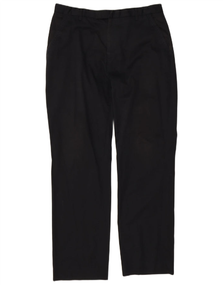 Pantaloni drepți pentru bărbați Ted Baker L34 L30 bumbac negru