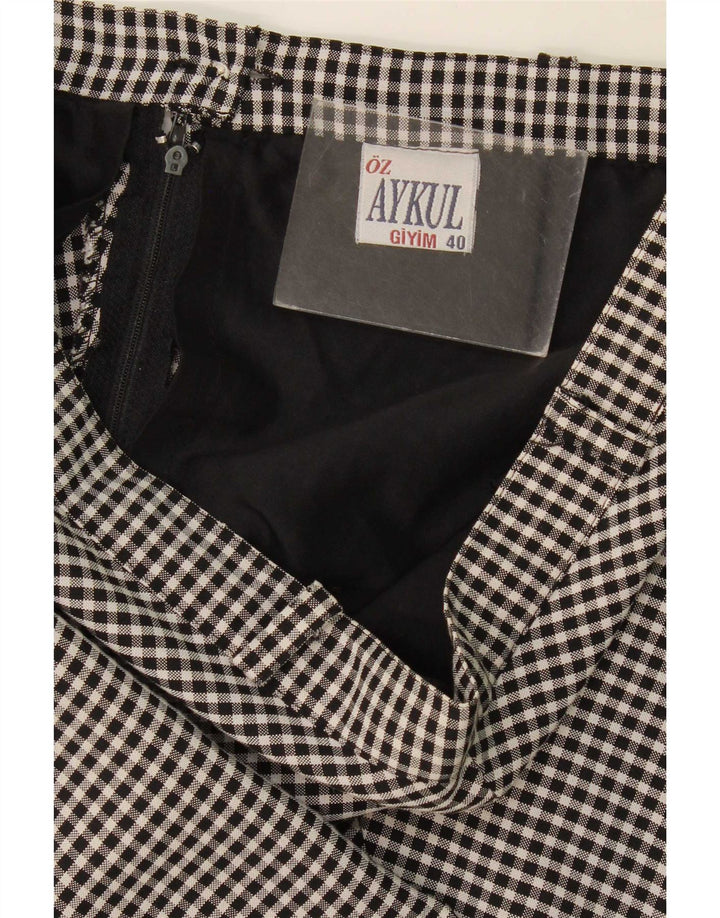 Fusta Midi Vintage pentru Damă EU 40 Medium W30 Negru Gingham