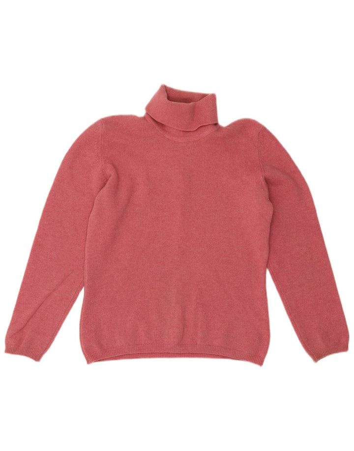 Pulover pentru femei Lyle & Scott cu gât rulat, UK 14, roz mediu