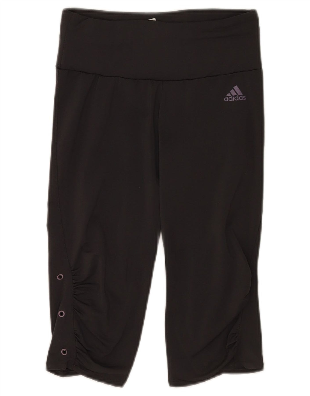 Leggings Capri Adidas pentru femei UK 12 Medium Black Poliester Sports