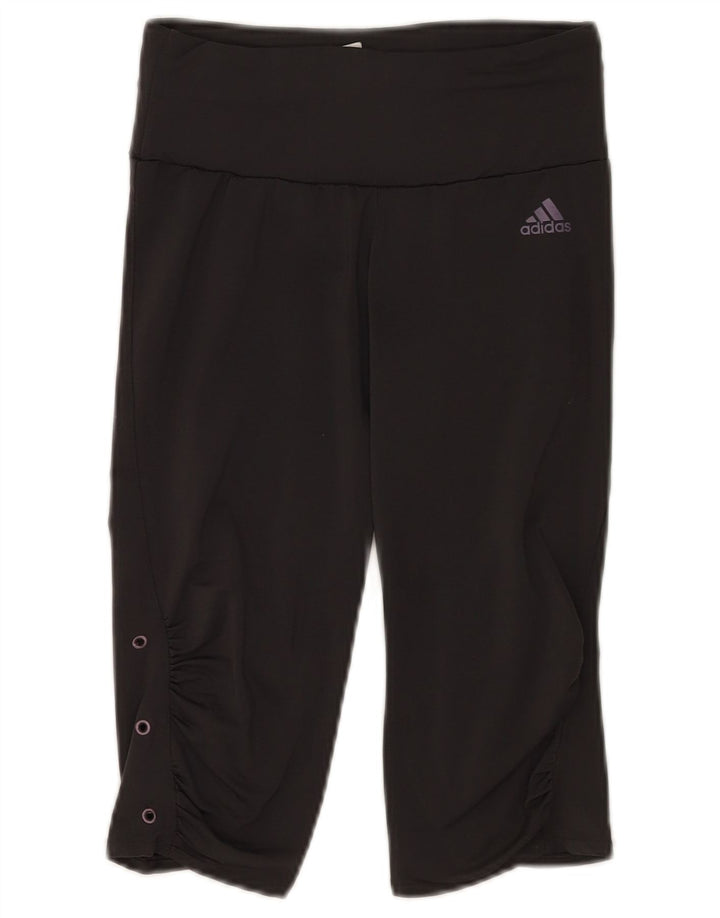 Leggings Capri Adidas pentru femei UK 12 Medium Black Poliester Sports