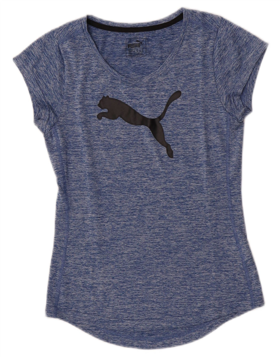 Tricou cu grafic Puma pentru femei Top UK 8 Small Blue Flecked Polyester