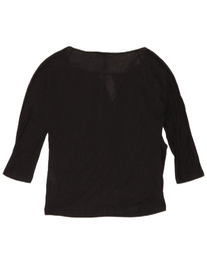Max & Co. Top pentru femei cu mâneci 3/4 UK 14 Medium Black Silk