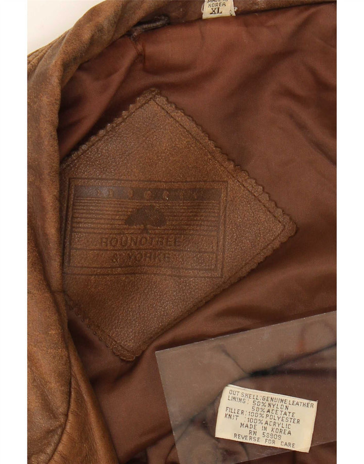 Jachetă de piele pentru bărbați Roundtree & Yorke UK 42 XL maro