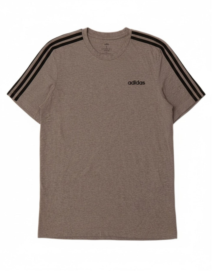 ADIDAS Mens T-Shirt Top Large Grey Cotton