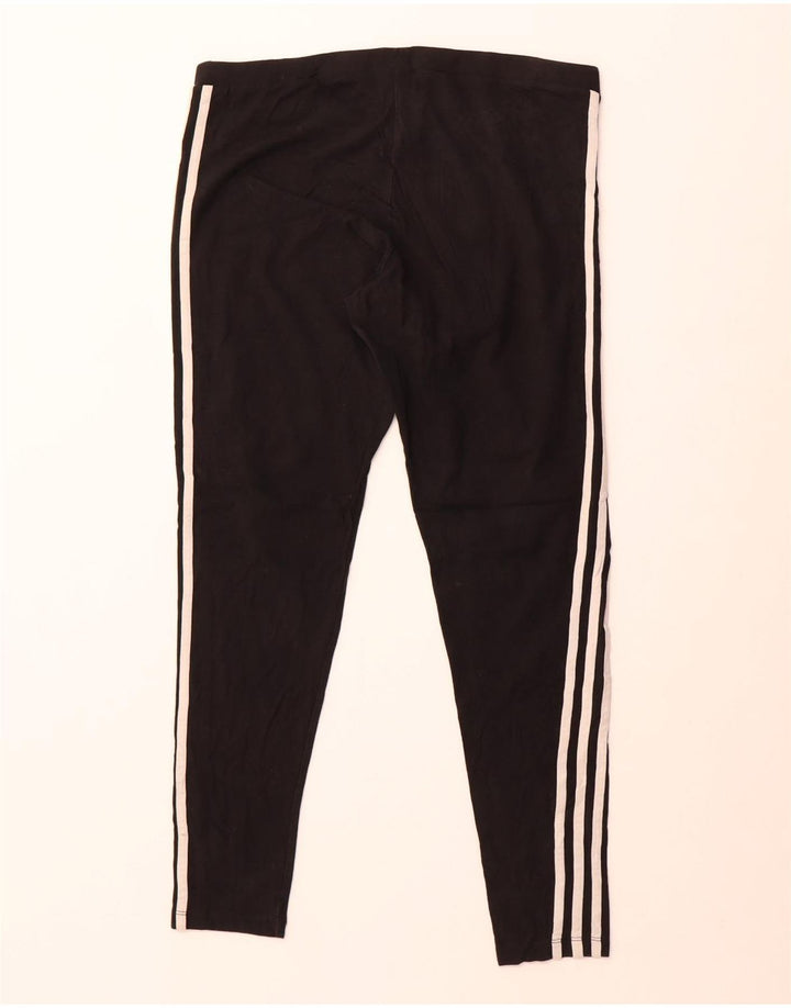 Leggings pentru femei Adidas UK 18 XL bumbac negru