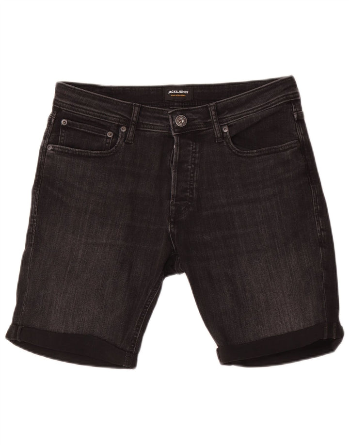 Pantaloni scurți din denim Jack & Jones pentru bărbați, mediu W32, bumbac negru