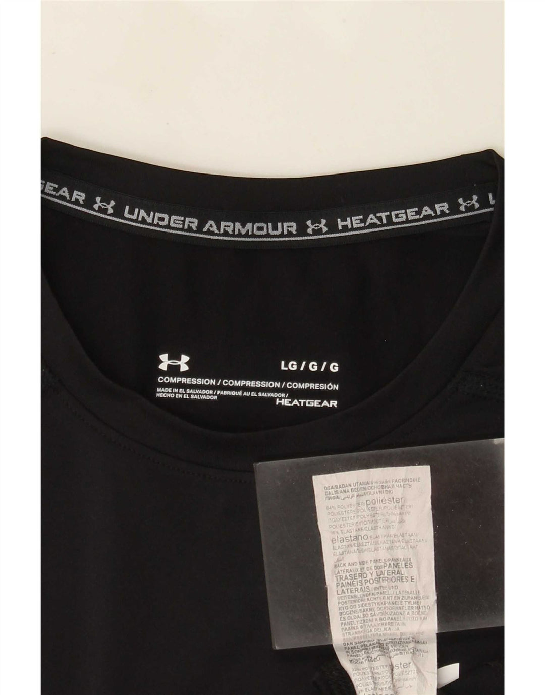 Tricou de compresie Under Armour pentru bărbați Top mare din poliester negru