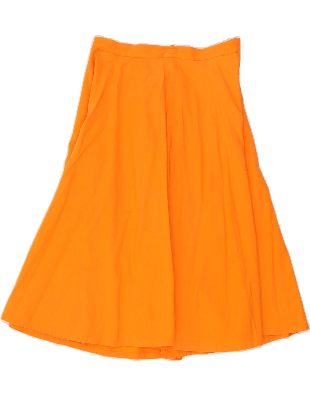 VINTAGE Womens A-Line Skirt W26 Small Orange Cotton Vintage Vintage and Second-Hand Vintage from Messina Hembry 