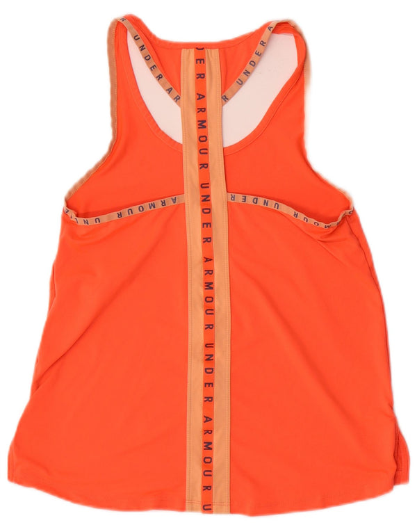 Top cu vestă grafică Under Armour pentru femei Heat Gear UK 6 XS Orange Colorblock