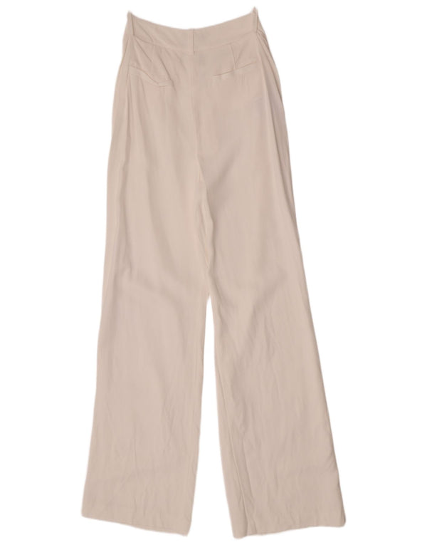 Pantaloni casual pentru femei Reiss cu picioare largi UK 10 Small W28 L33 Alb