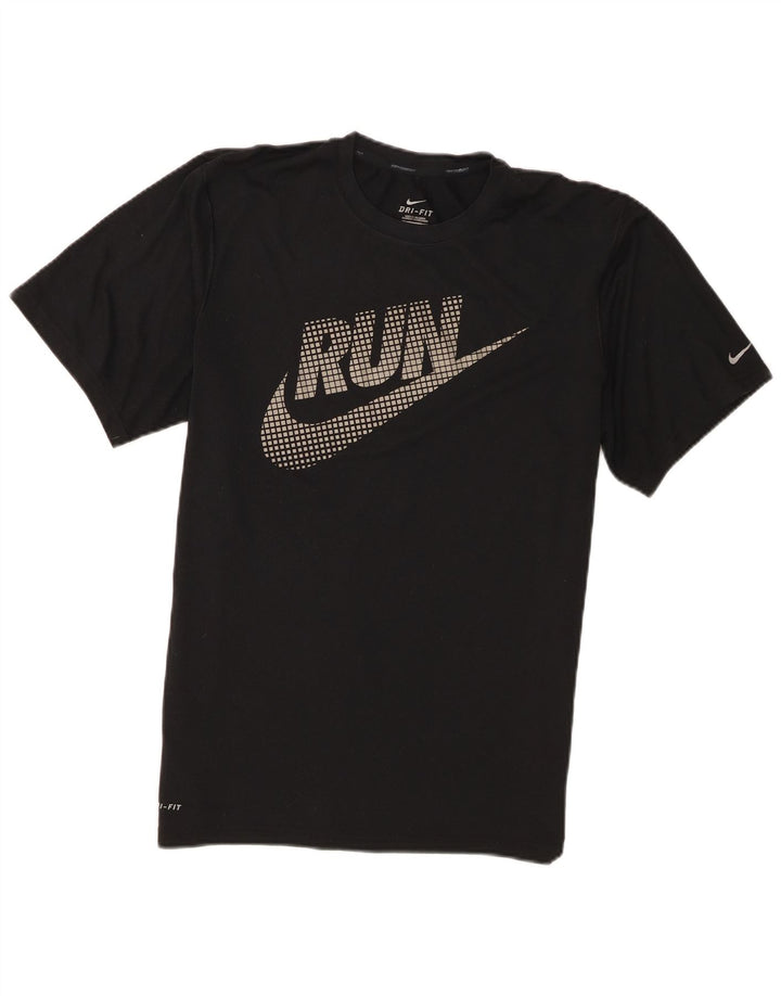 Tricou grafic Nike Dri Fit pentru bărbați Top Medium Negru Poliester