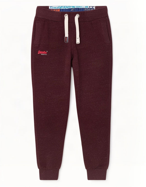 Pantaloni de trening Superdry Slim Fit pentru bărbați Pantaloni de jogging Medium Burgundy Flecked