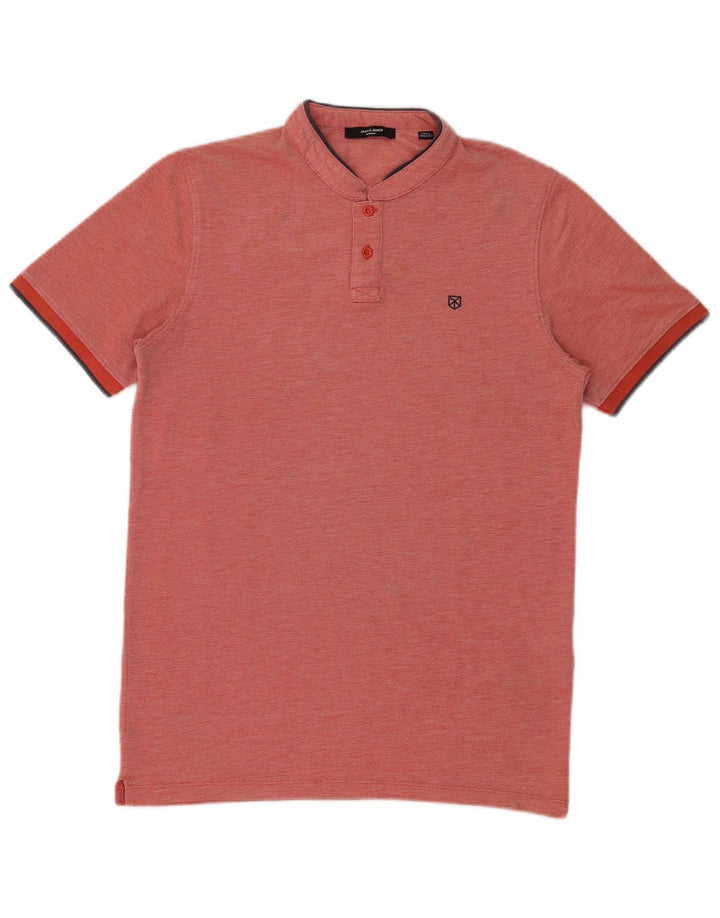 Tricou polo Jack & Jones pentru bărbați din bumbac roșu mic