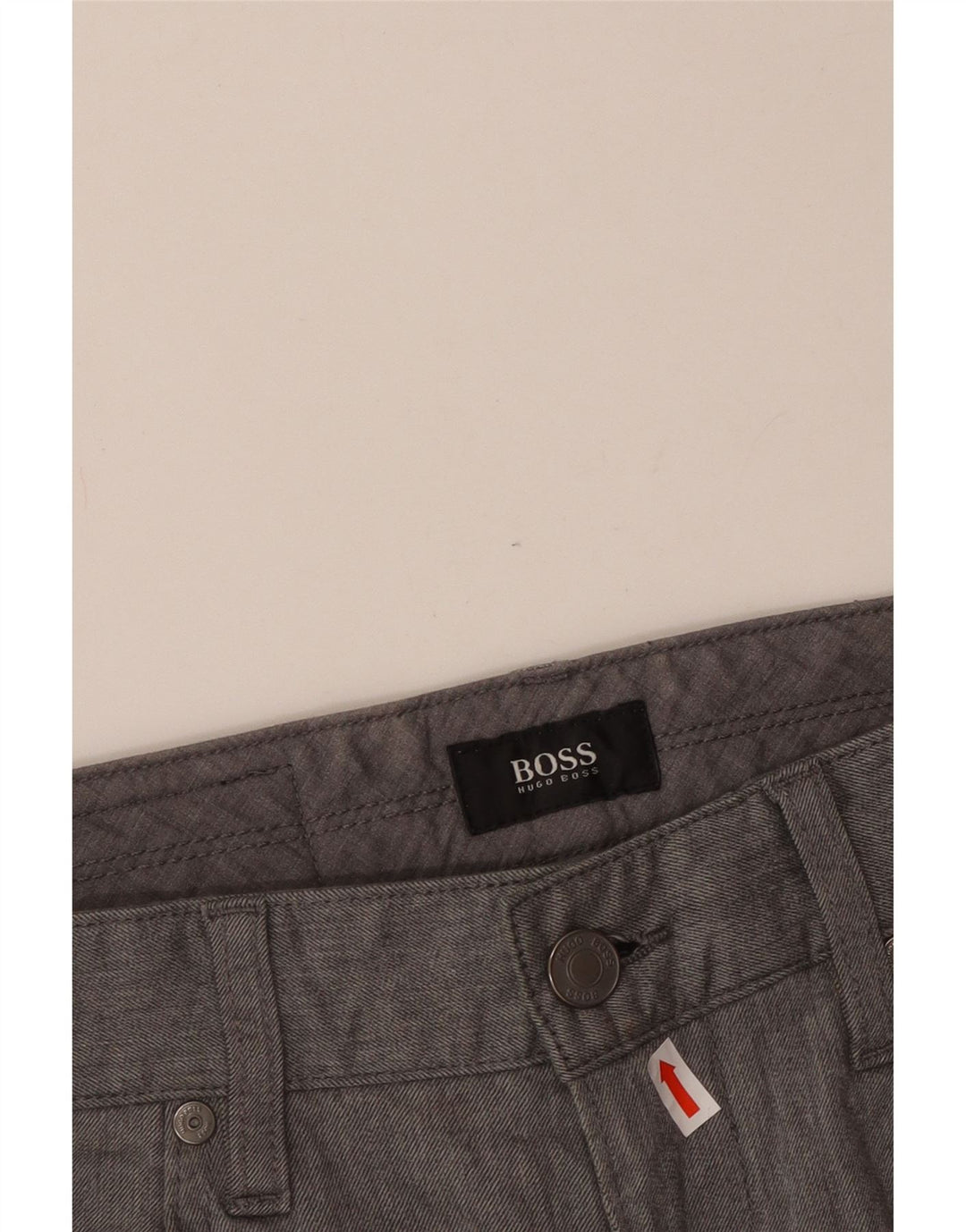 Pantaloni casual drepti pentru bărbați HUGO BOSS L30 L28 bumbac gri