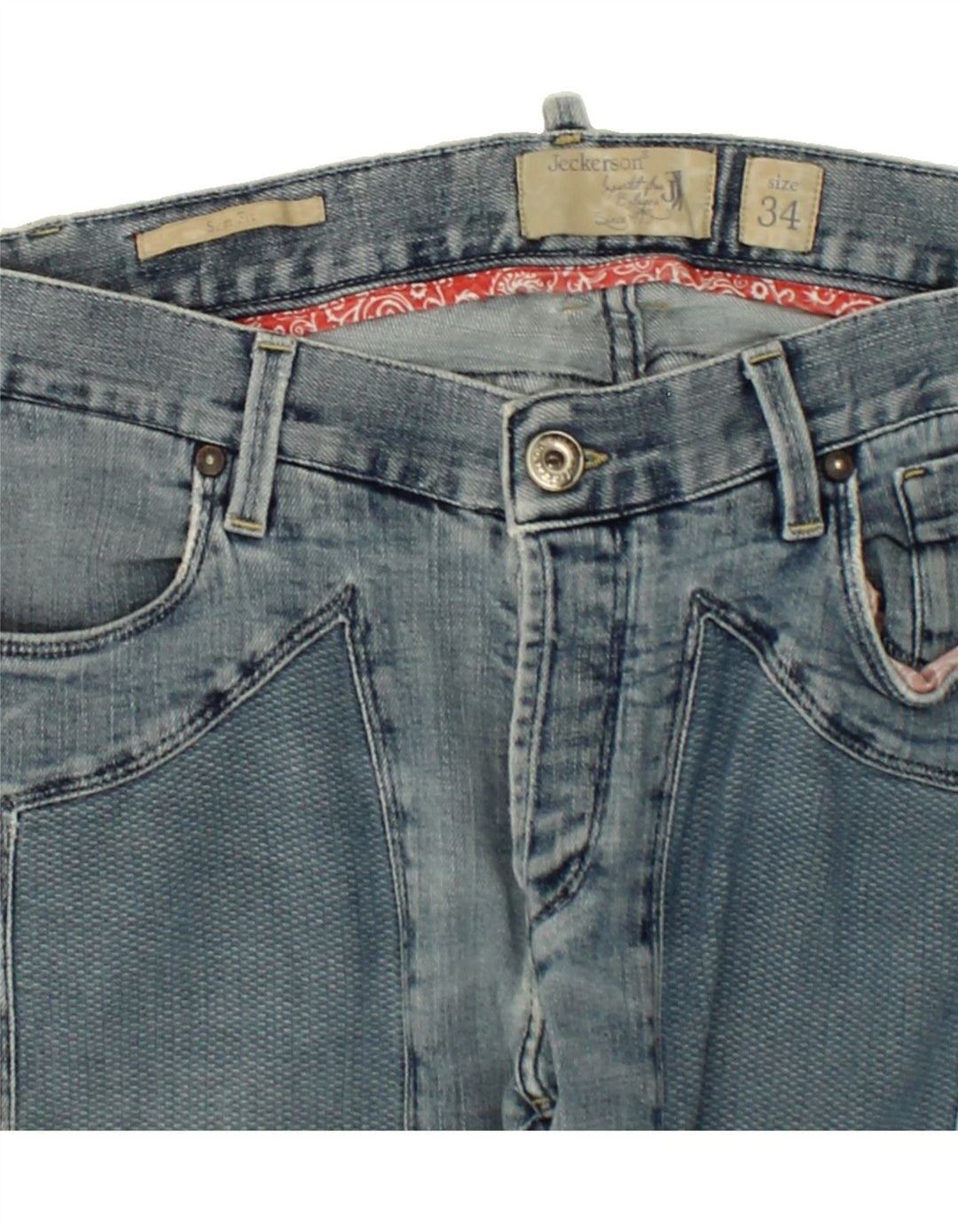 JECKERSON Womens Slim Jeans W34 L32 Blue Cotton Vintage Jeckerson and Second-Hand Jeckerson from Messina Hembry 