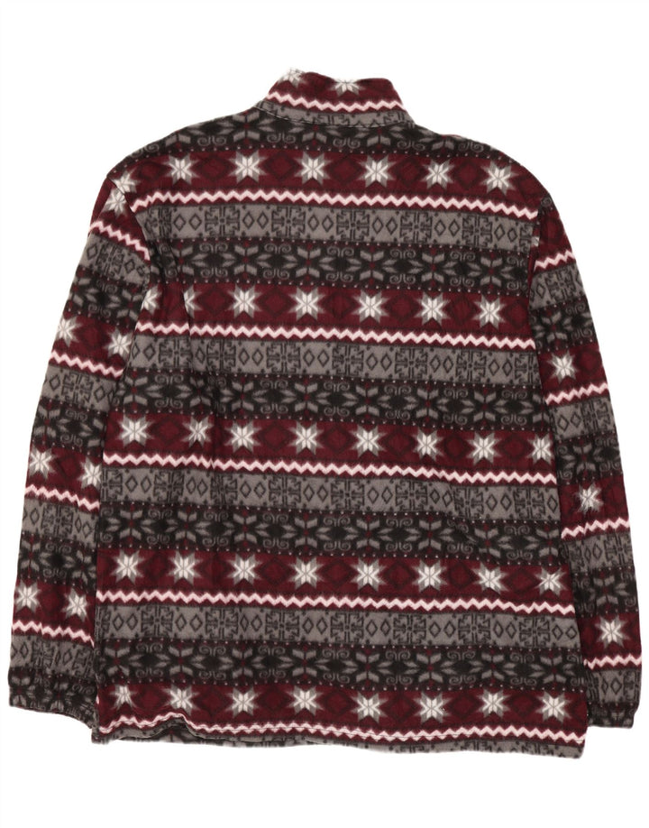 Jachetă fleece pentru bărbați JINHAOLAI UK 46 3XL Gri Fair Isle Poliester