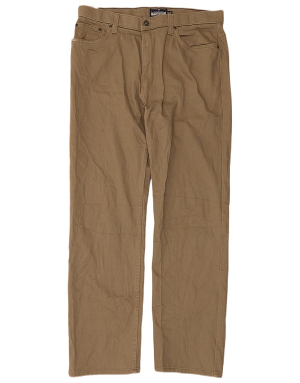 Marks & Spencer Pantaloni casual drepti pentru bărbați Blue Harbour W36 L31 bej