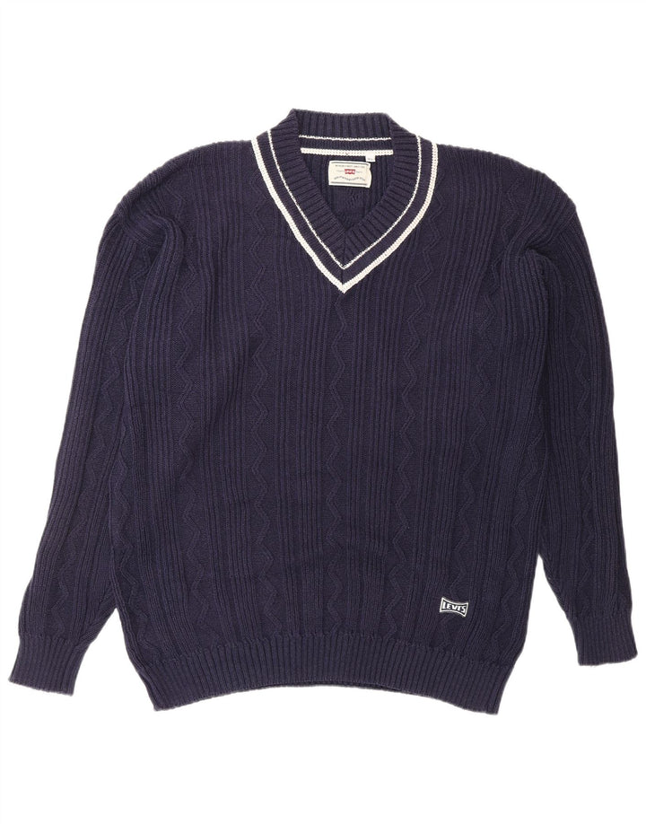 Pulover cu decolteu în V LEVI'S pentru bărbați, XL, bleumarin