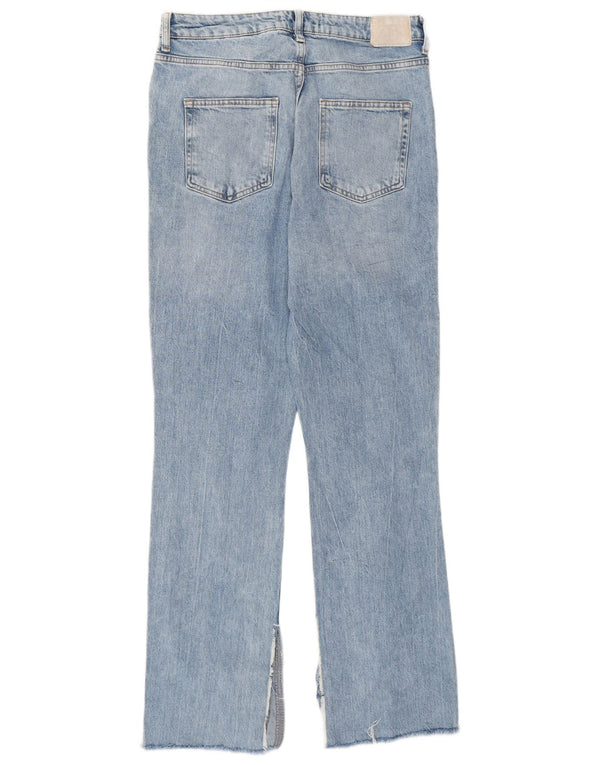 Blugi drepti distressed pentru femei Zara EU 40 Medium W30 L30 Albastru