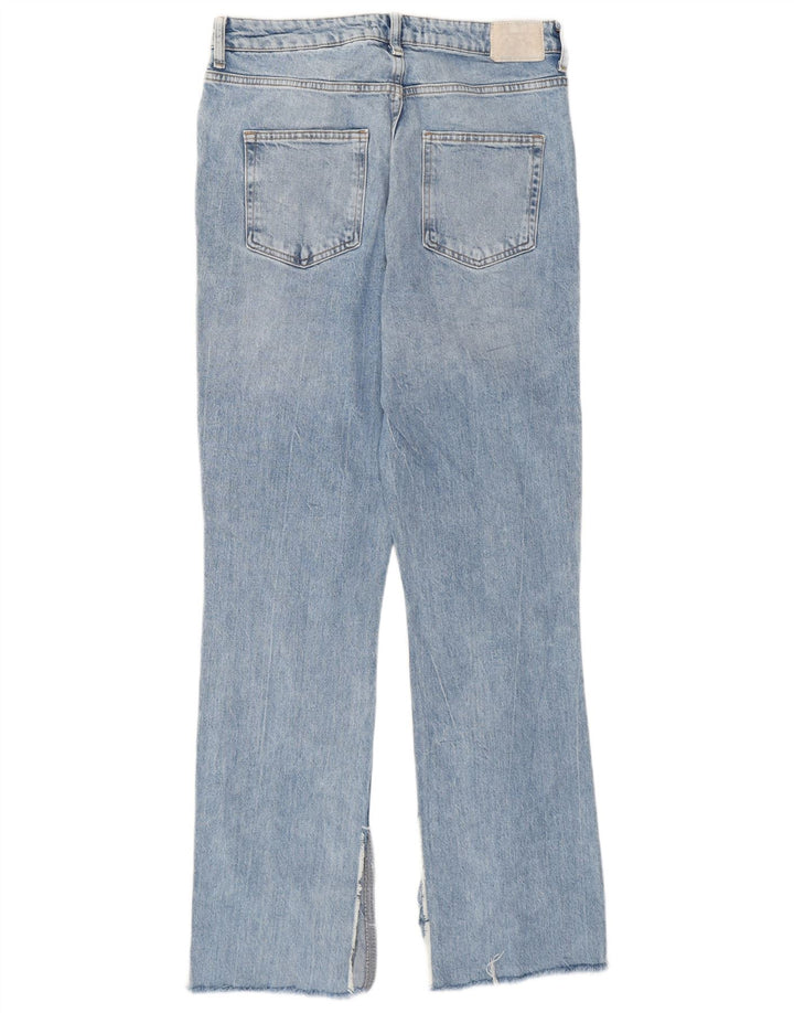 Blugi drepti distressed pentru femei Zara EU 40 Medium W30 L30 Albastru