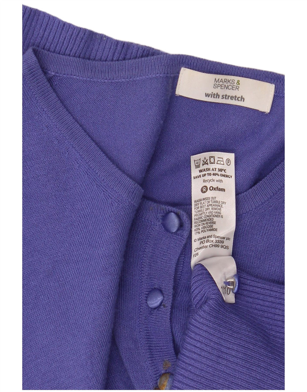 Pulover pentru femei Marks & Spencer Crop Cardigan UK 14 Medium Purple Viscose